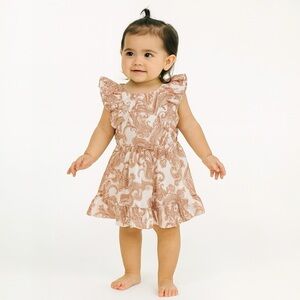 JANIE and JACK Paisley Print Ruffle Sleeve Dress